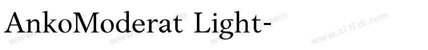 AnkoModerat Light字体转换